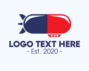 Pill - Airship Medical Capsule logo design