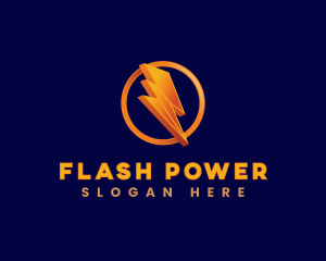 Lightning Bolt Power logo design