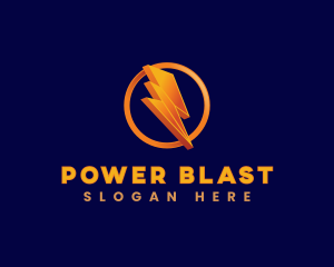 Lightning Bolt Power logo design