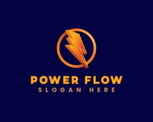 Lightning Bolt Power logo design