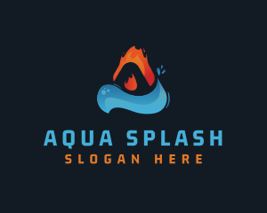 Fire Water Splash logo design