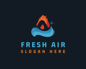 Fire Water Splash logo design