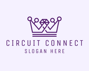 Circuits - Diamond Tech Crown logo design