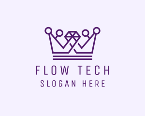 Diamond Tech Crown logo design