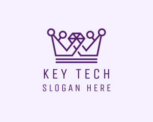 Diamond Tech Crown logo design