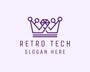 Diamond Tech Crown logo design