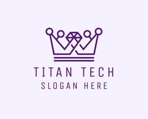 Diamond Tech Crown logo design