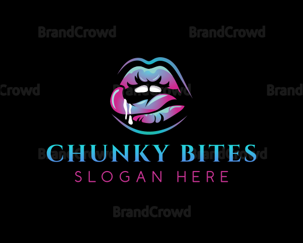 Sexy Tongue Lips Logo