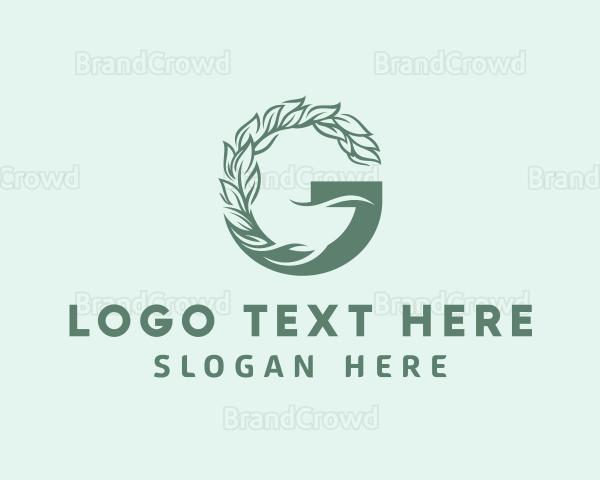 Herbal Leaf Letter G Logo