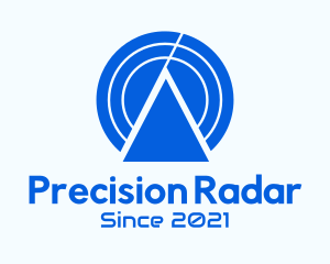 Radar - Triangle Radar Wave logo design