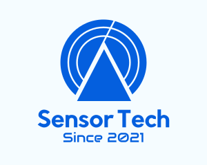Sensor - Triangle Radar Wave logo design