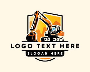 Industrial - Excavator Digger Backhoe logo design