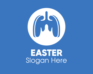 Blue Respiratory Lungs Logo