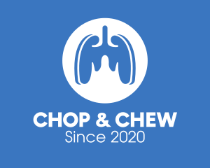 Healthcare - Blue Respiratory Lungs logo design