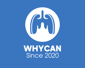 Body Organ - Blue Respiratory Lungs logo design