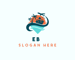 Tourism - Tropical Cruise Ship Vacation logo design