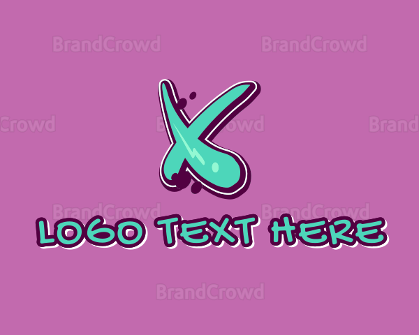 Modern Graffiti Letter X Logo