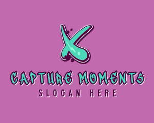 Rapper - Modern Graffiti Letter X logo design