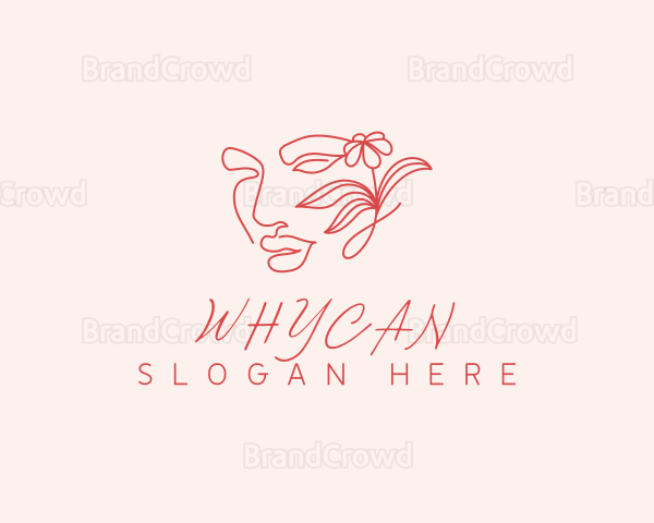 Floral Woman Face Logo