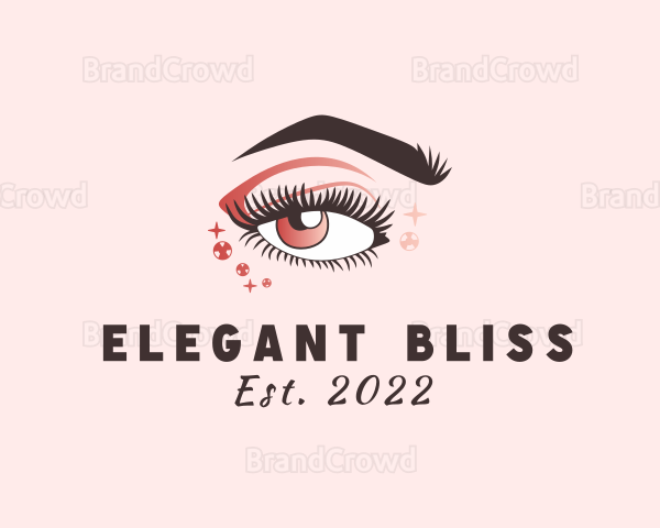 Sparkling Woman Eyelashes Logo