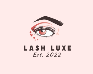 Sparkling Woman Eyelashes logo design