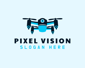 Visual - Blue Drone Surveillance logo design