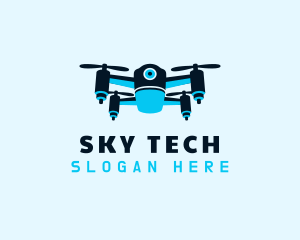 Drone - Blue Drone Surveillance logo design