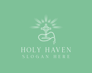 Holy Cross Rosary logo design