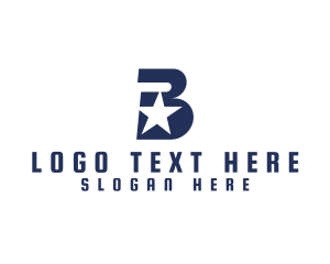Letter B - Star Media Company Letter B logo design