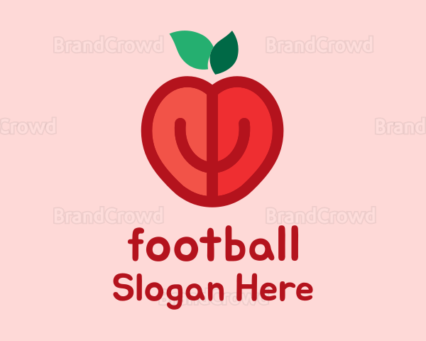 Apple Fruit Heart Logo