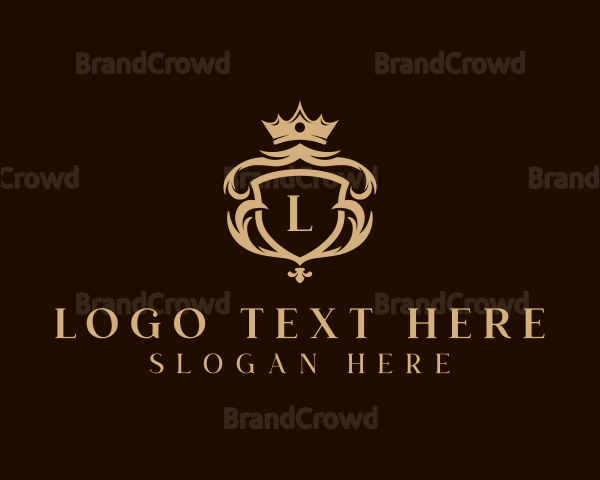 Decorative Crown Shield Logo