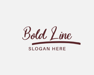 Underline - Cursive Elegant Wordmark logo design