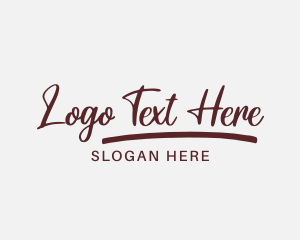 Script - Cursive Elegant Wordmark logo design