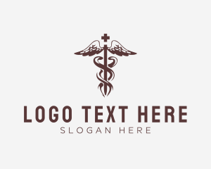Hospital - Medical Health Caduceus logo design