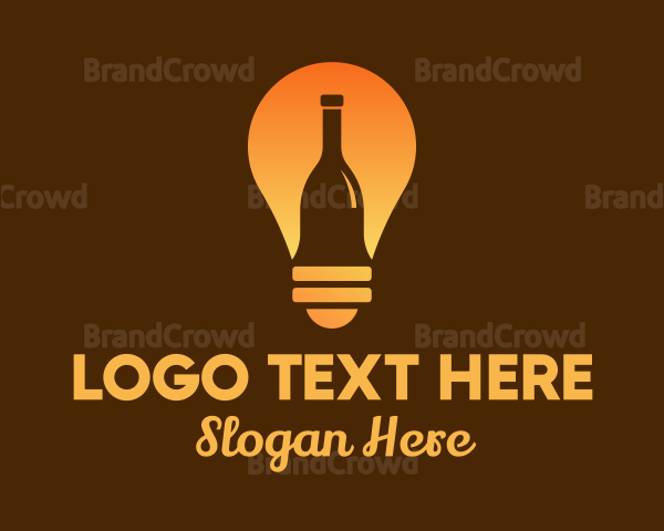 Bottle Light Bulb Logo