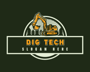 Excavator Demolition Digging logo design