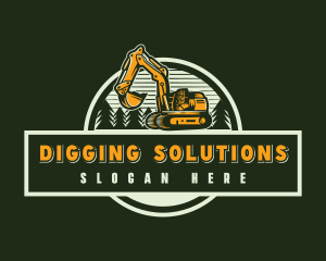 Excavator Demolition Digging logo design