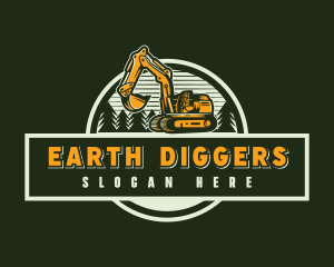 Digging - Excavator Demolition Digging logo design