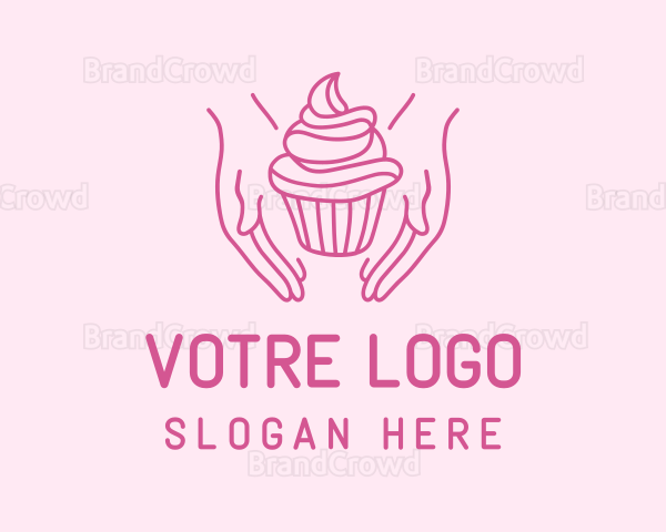 Sweet Cupcake Hands Logo