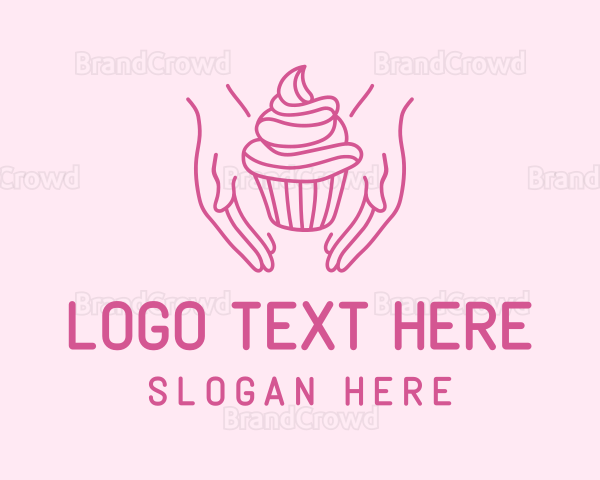 Sweet Cupcake Hands Logo