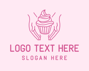 Bake - Sweet Cupcake Hands logo design
