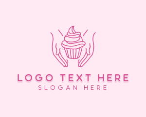 Sweet Cupcake Hands Logo