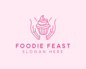 Sweet Cupcake Hands logo design