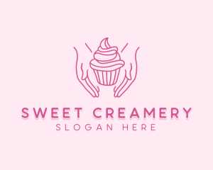 Sweet Cupcake Hands logo design