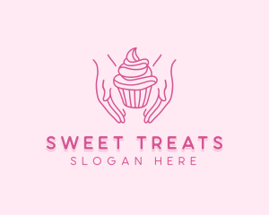 Sweet Cupcake Hands logo design