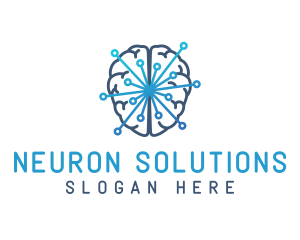 Neuron - Neuron Brain Technology logo design