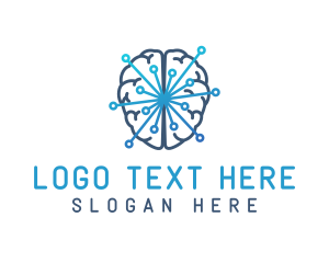 Psychology - Neuron Brain Technology logo design