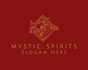 Mystical Sacred Bull logo design