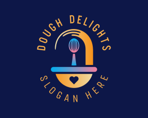 Dough - Whisk Bowl Baking logo design