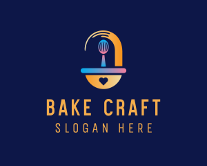 Whisk Bowl Baking logo design